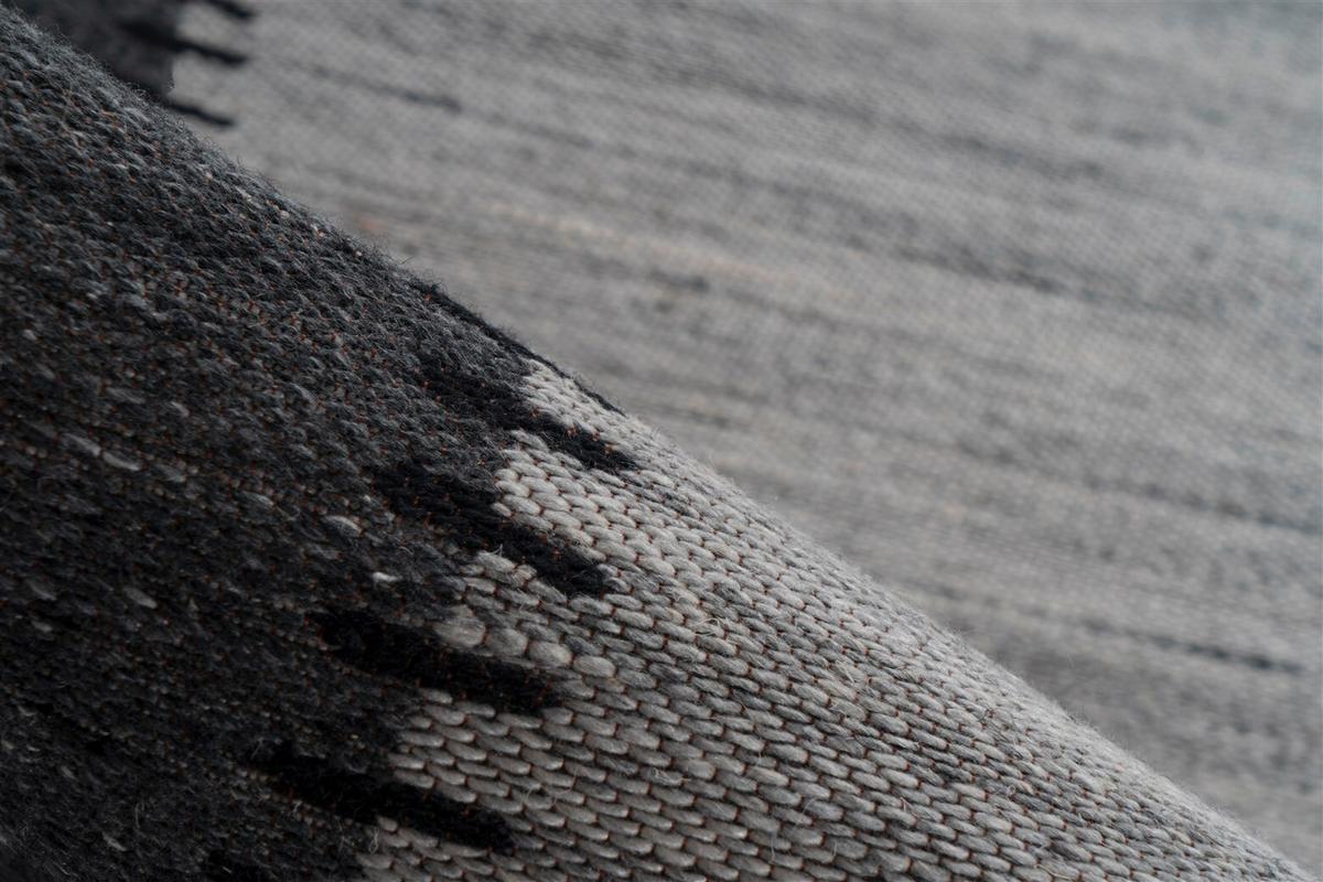 Flachwebteppich Anthrazit /Grau Phoenix 120x170 cm - Anthrazit/Grau, KONVENTIONELL, Textil (120/170cm) - Kayoom
