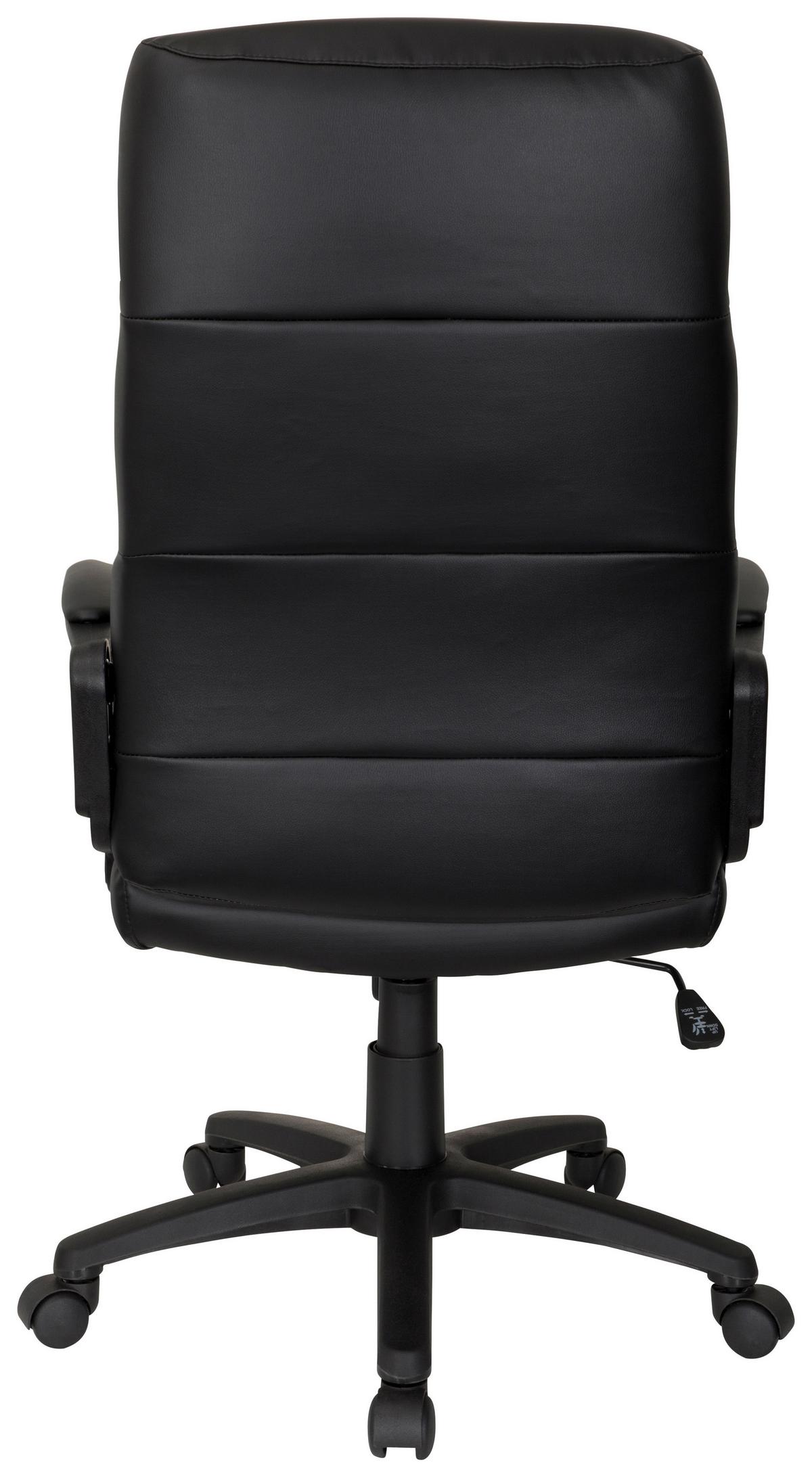 Chefsessel Futura 100 Lederlook Schwarz Bis 110kg - Schwarz, MODERN, Kunststoff/Textil (61/119/65cm) - MID.YOU