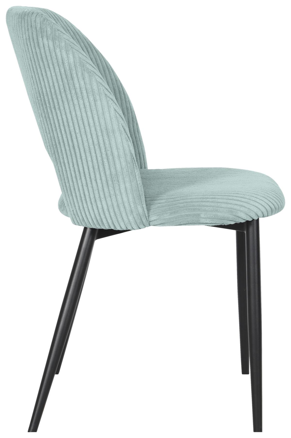 ŽIDLE ZOE - černá/mátově zelená, Lifestyle, kov/textil (51/82/57cm) - Mömax