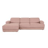 Ecksofa Frans Rosa S: 204 Cm - Schwarz/Rosa, Design, Textil (204/293cm) - MID.YOU