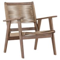 Loungesessel Peter Aus Akazienholz/textil - Braun, KONVENTIONELL, Holz/Textil (68/88/72cm) - Gardenson