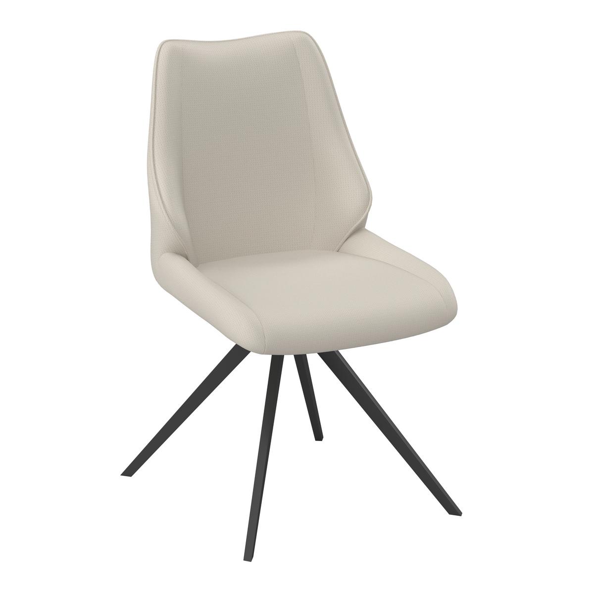 Otoční židle MILANA - černá/světle šedá, Moderní, kov/dřevo (54/93/59cm) - Bessagi Home