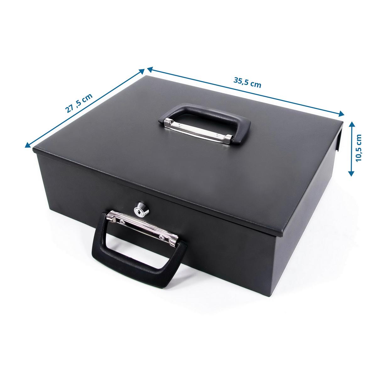 Geldkassette Safe I - Schwarz, Basics, Metall (35,5/10,5/27,5cm) - MID.YOU