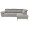Ecksofa Mit Schlaffunktion Gisele - Chromfarben/Grau, KONVENTIONELL, Textil (256/209cm) - Livetastic