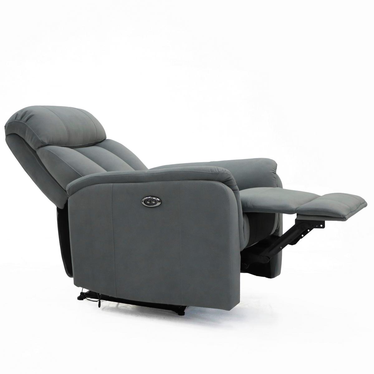 Fernsehsessel Laurel mit Relaxfunktion Dunkelgrau - Dunkelgrau, Basics, Textil/Metall (88/106/90cm) - P & B