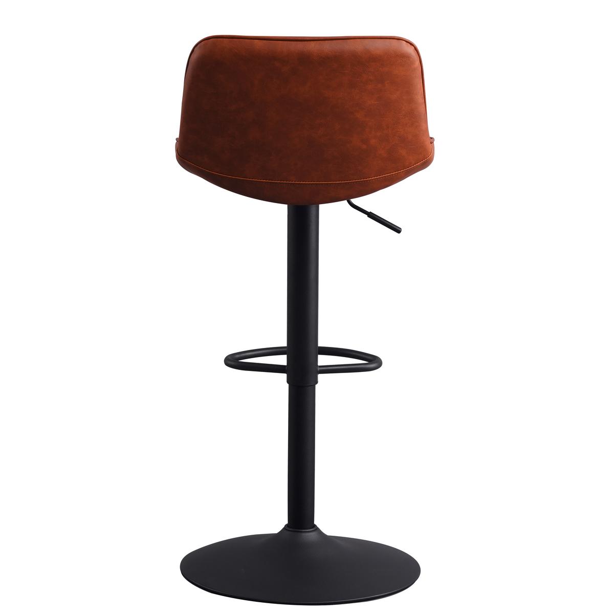 Barhocker-set Ezra Cognac B: 47 Cm - Cognac/Schwarz, MODERN, Textil/Metall (47/87/45cm) - MID.YOU