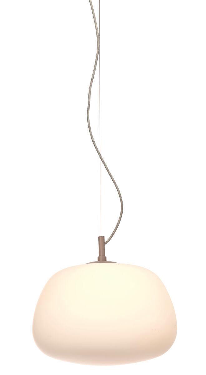 Hängeleuchte Sapporo - Sandfarben/Weiß, Trend, Glas (34,2/30cm) - It's about Romi