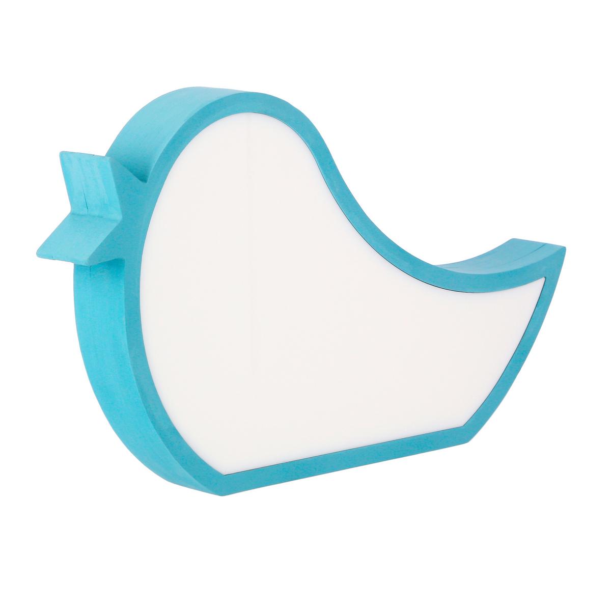 Kindertischleuchte 41-11657 Bird - Hellblau, Basics, Holzwerkstoff/Kunststoff (33.5/3.5/19.5cm)