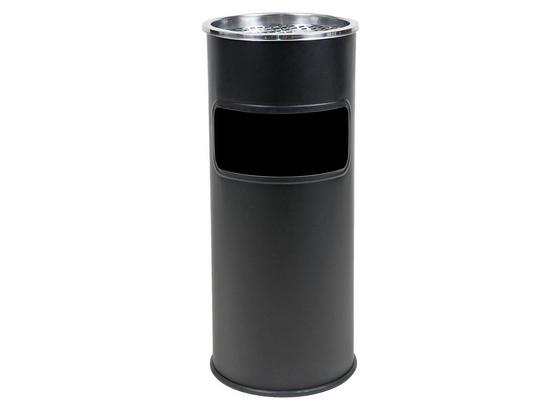Standascher mit Mistkübel - Schwarz, MODERN, Metall (25/58cm) Standascher mit Mistkübel - Schwarz, MODERN, Metall (25/58cm)