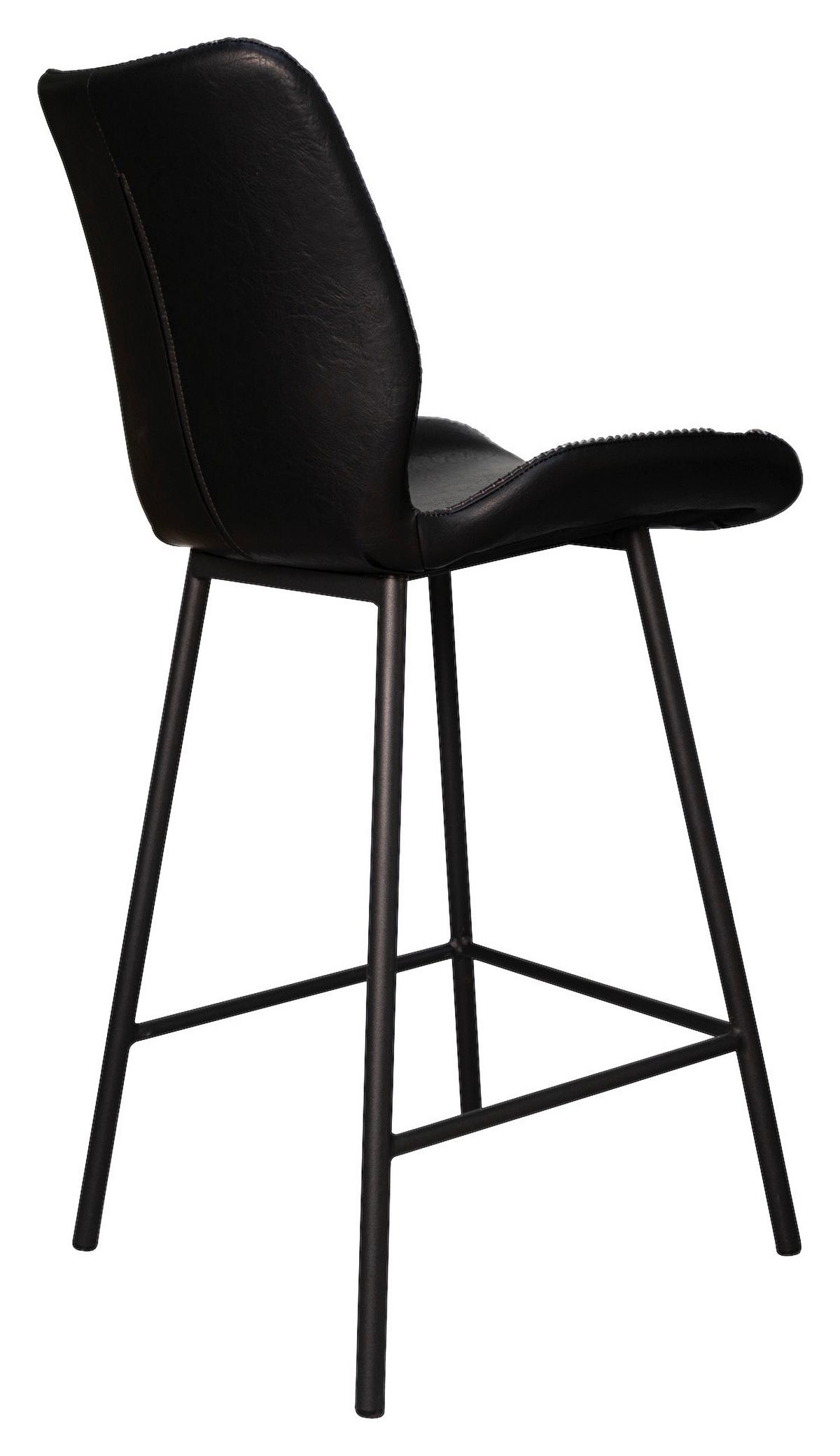 Barhocker-Set Barron - Schwarz, KONVENTIONELL, Kunststoff/Textil (47/99/55cm) - MID.YOU