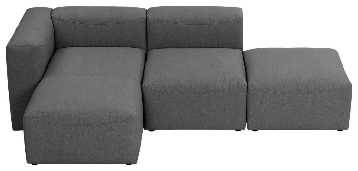 Ecksofa Lena Anthrazit Flachgewebe - Anthrazit, Design, Textil (250/73/160cm) - Max Winzer