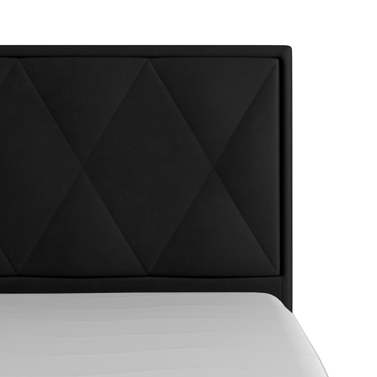 Boxspringbett mit Bettkasten Porto 180x200 cm Schwarz - Schwarz, MODERN, Holzwerkstoff/Kunststoff (180/200cm) - MID.YOU
