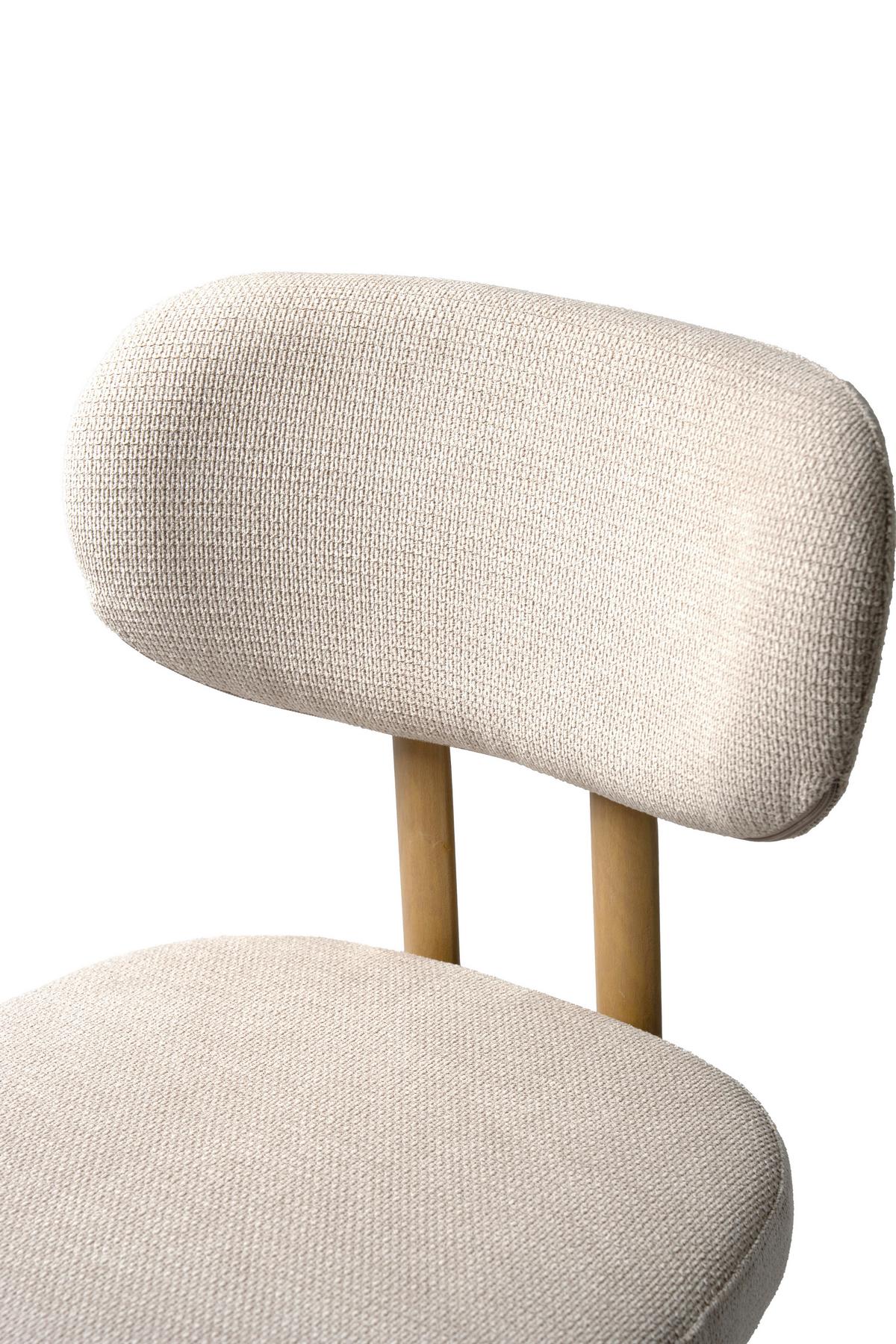 Stuhl Marven Naturfarben/Hellbraun B 47cm - Hellbraun/Naturfarben, Trend, Textil/Metall (49/82/54cm)