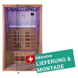 Infrarotkabine Göteborg inkl. Lieferung & Montage - Naturfarben, MODERN, Holz (120/200/105cm)