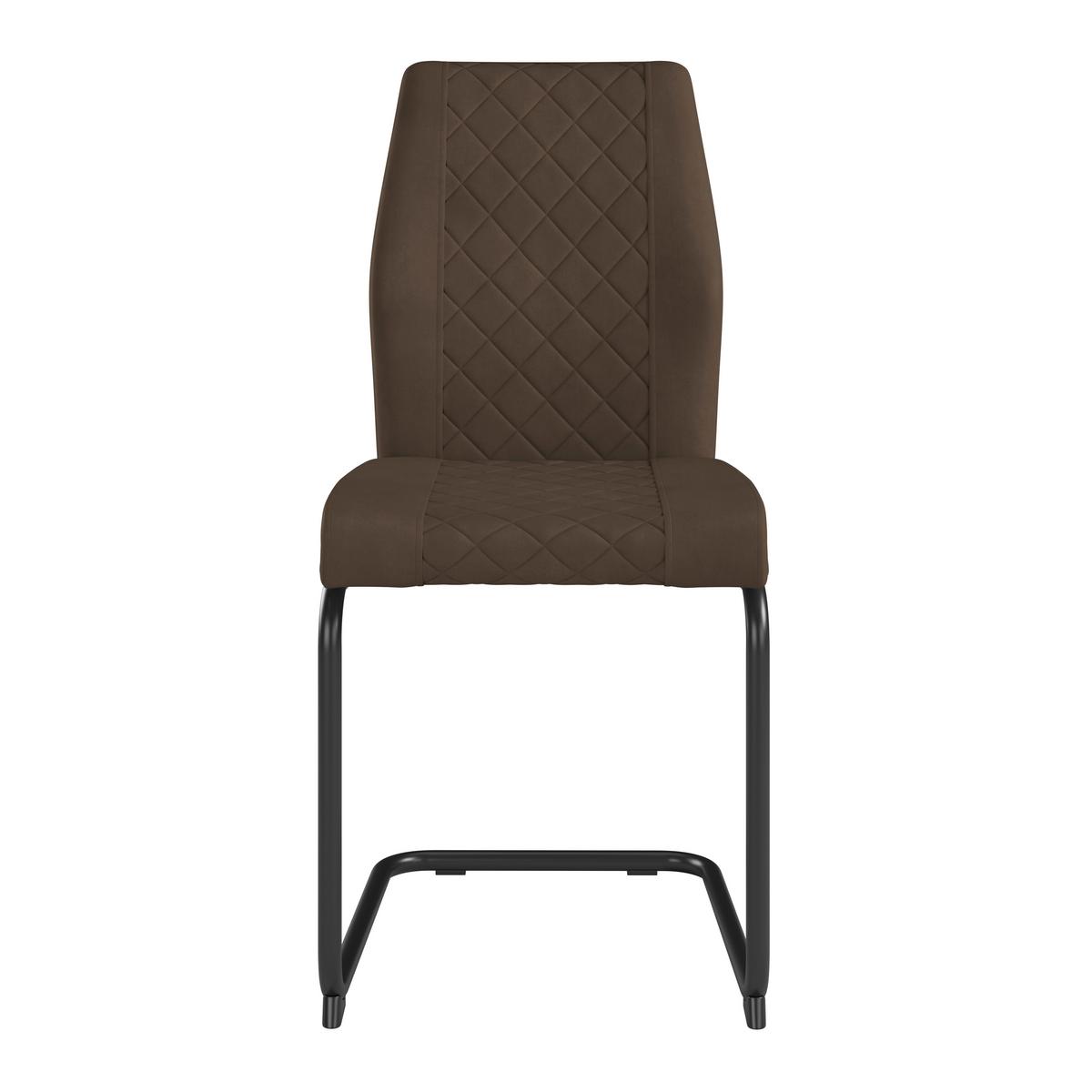 Szék Nina Giga-S - barna/fekete, Modern, textil/fém (49/91/66cm)