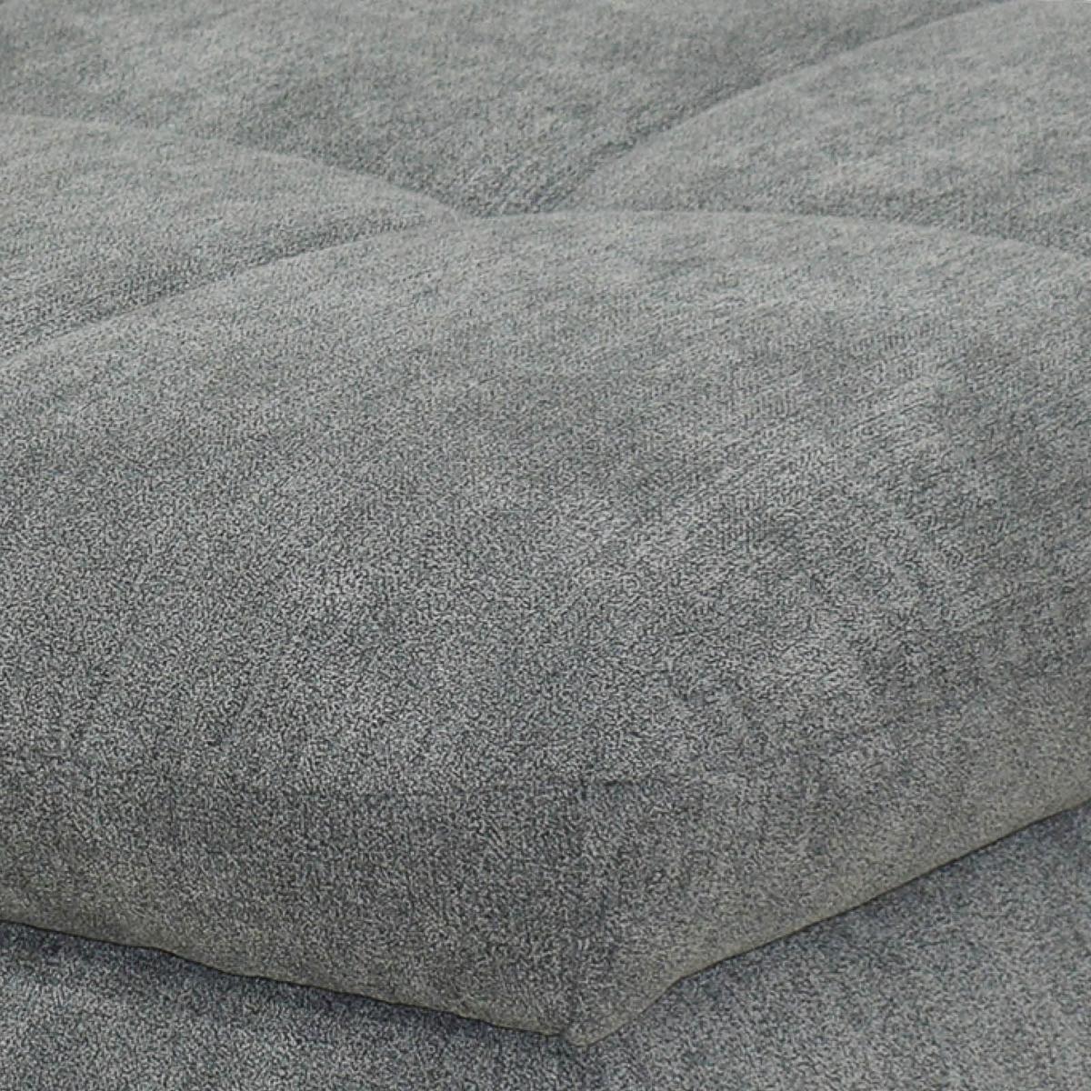 Hockerbank Moric Mikrofaser Dunkelgrau H: 64 cm mit Stauraum - Chromfarben/Dunkelgrau, KONVENTIONELL, Textil (136/64/43cm) - MID.YOU