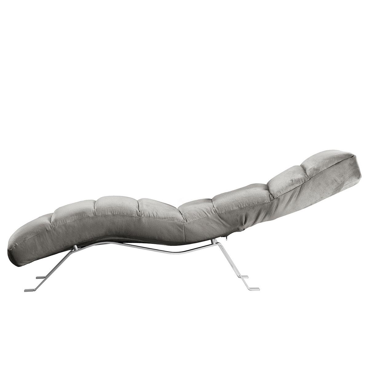 Relaxliege Swing Silver Dunkelgrau B: 65 Cm - Dunkelgrau/Silberfarben, Design, Textil (65/65-95/171cm) - Livetastic