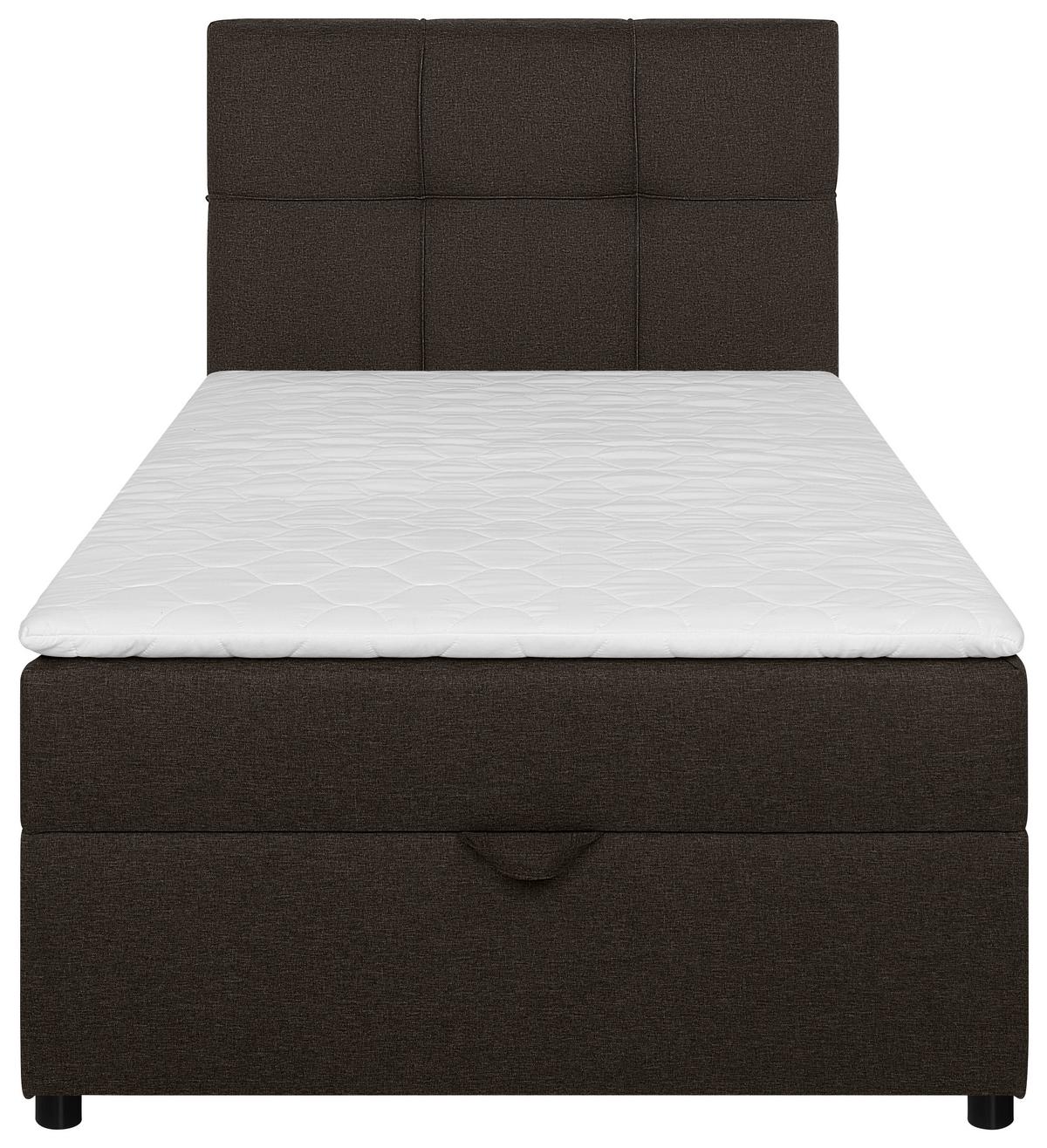 Boxbett Paros 100 100x200 Braun - Schwarz/Braun, MODERN, Holzwerkstoff/Textil (100/200cm) - MID.YOU