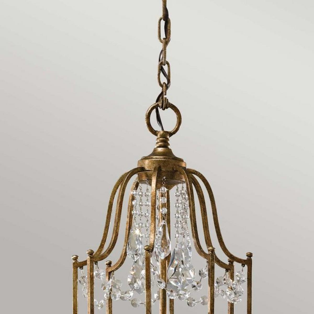 Kronleuchter Fe-Valentina H: 125,2 cm 12-flammig - Bronzefarben, Natur, Glas/Metall (92.6/125.2cm) - Elstead Lighting