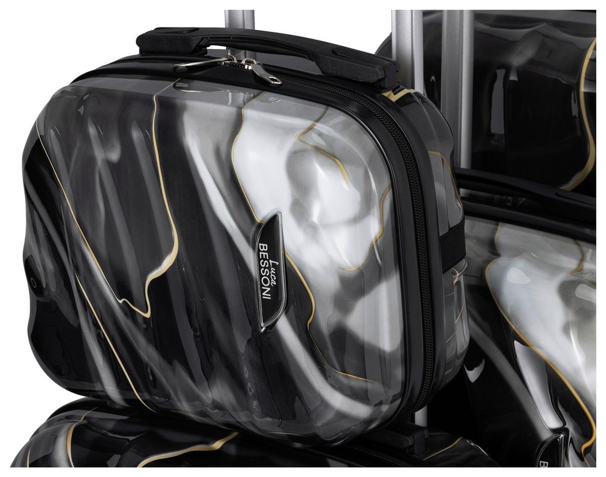 Reisekofferset Harald - Goldfarben/Schwarz, KONVENTIONELL, Kunststoff/Textil - Luca Bessoni