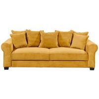 2-Sitzer-Sofa mit Schlaffunktion Maureen Gelb Cord B:247cm - Gelb/Schwarz, KONVENTIONELL, Textil (247/95/125cm) - MID.YOU