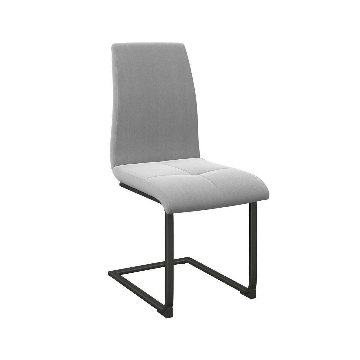 Schwingstuhl Tristan Webstoff hellgrau, B: 41cm - Hellgrau/Schwarz, MODERN, Holz/Textil (41/102/58cm) - James Wood