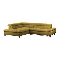 Eckbank Gemini Senfgelb, B: 234cm - Chromfarben/Senfgelb, KONVENTIONELL, Textil (234/312cm)