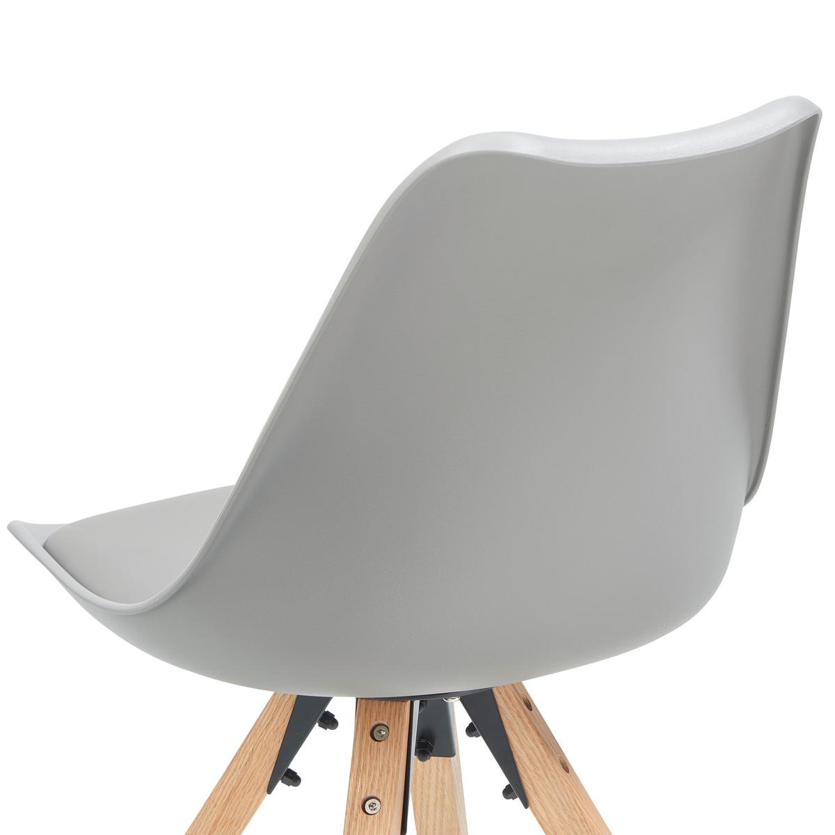 Schalenstuhl Vilnius Grau - Naturfarben/Grau, LIFESTYLE, Holz/Kunststoff (48,5/84/55cm) - MID.YOU