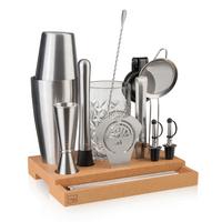 Cocktail-Set Vacu Vin Edelstahl 18/10, 16tlg. - Edelstahlfarben, Basics, Metall (27/22,5/15cm) - Vacu Vin