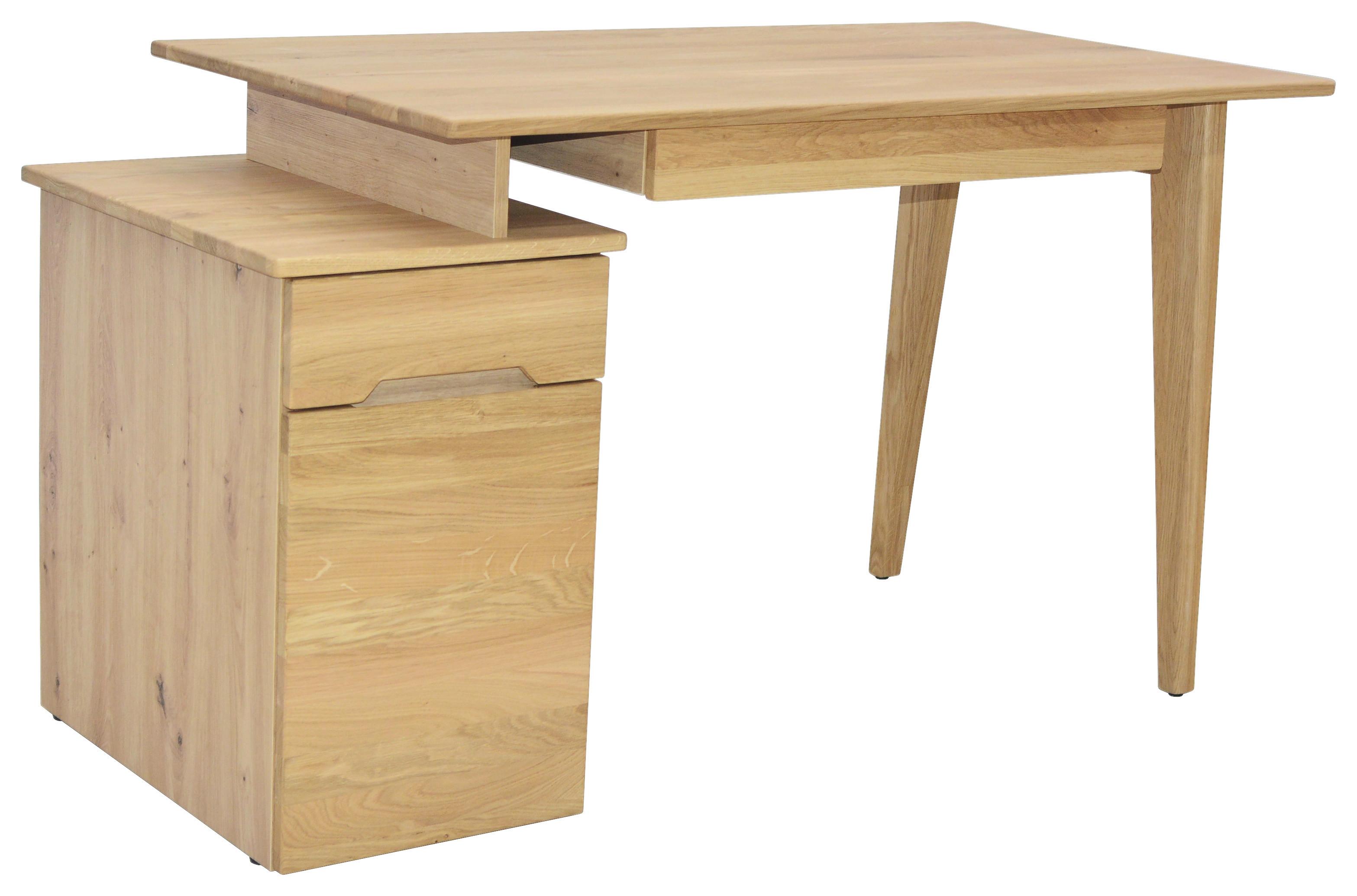 Schreibtisch B 140cm H 74,2cm Micro 2 Wildeiche Echtholz - Wildeiche, Natur, Holz/Holzwerkstoff (135/76/65cm)