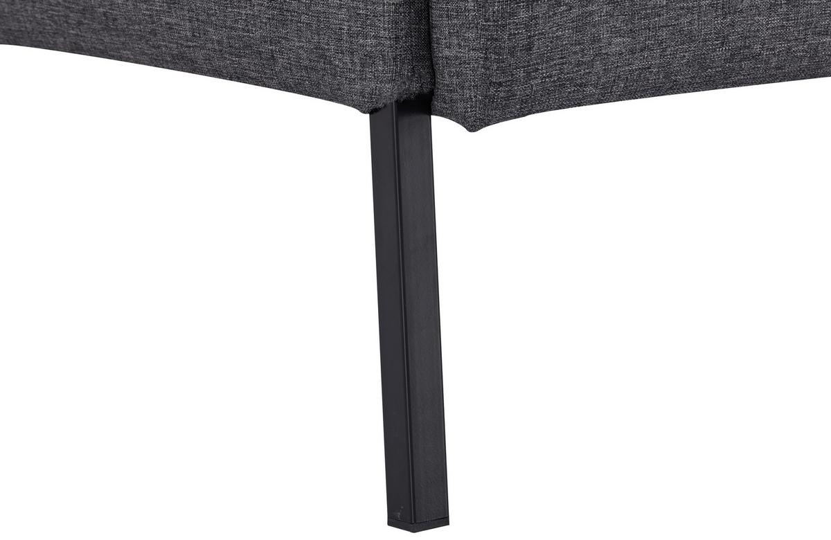 Sofa Milon Grau B: 126 cm - Schwarz/Grau, MODERN, Textil (126/79/70,5cm) - P & B