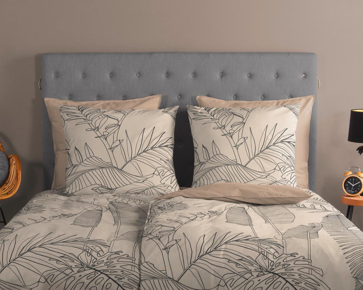 Wendebettwäsche Sym Beige 135x200 cm - Beige, Design, Textil (135/200cm)