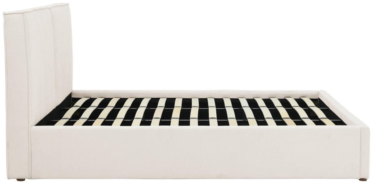 Polsterbett Lino Beige B: 195 Cm - Eichefarben/Beige, Design, Holz/Textil (195/105/222cm) - Livetastic