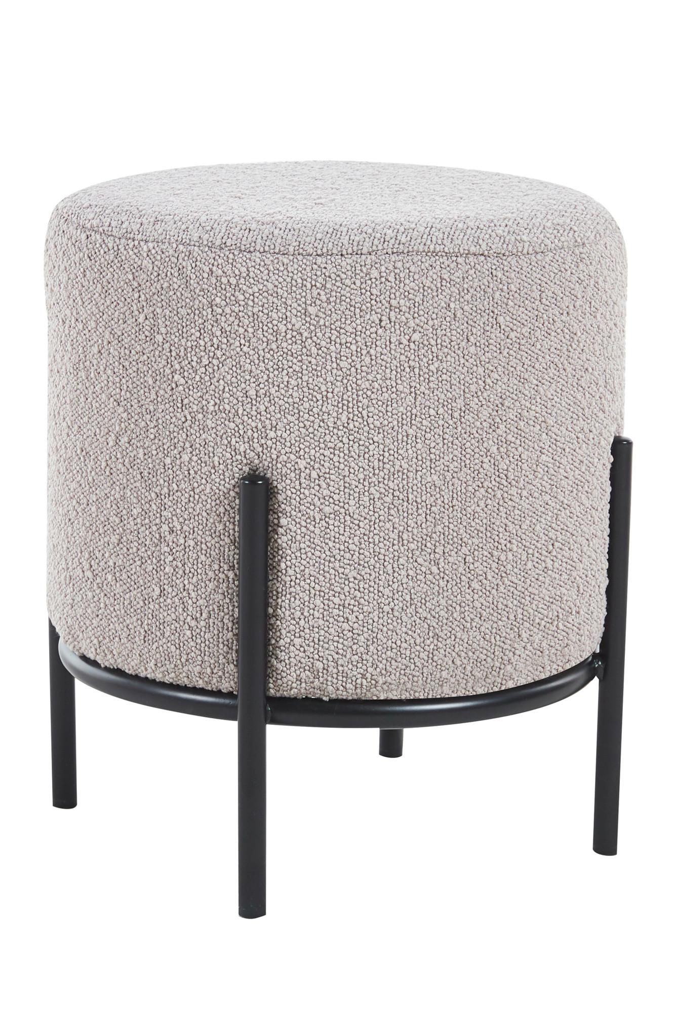 Hocker Schwarz, Taupe B: 35 Cm - Taupe/Schwarz, MODERN, Textil (35/38/35cm) - Livetastic