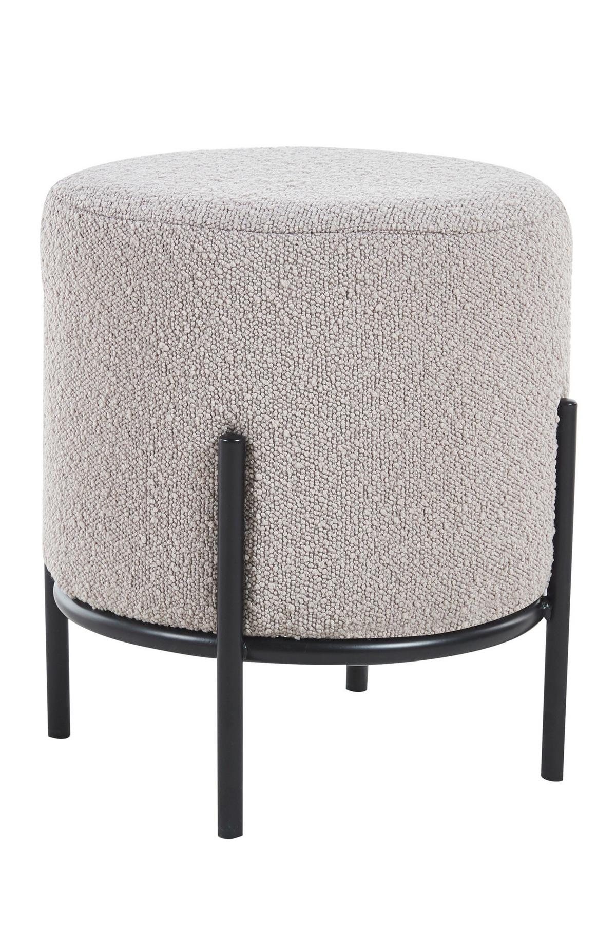 Hocker Schwarz, Taupe B: 35 Cm - Taupe/Schwarz, MODERN, Textil (35/38/35cm) - Livetastic