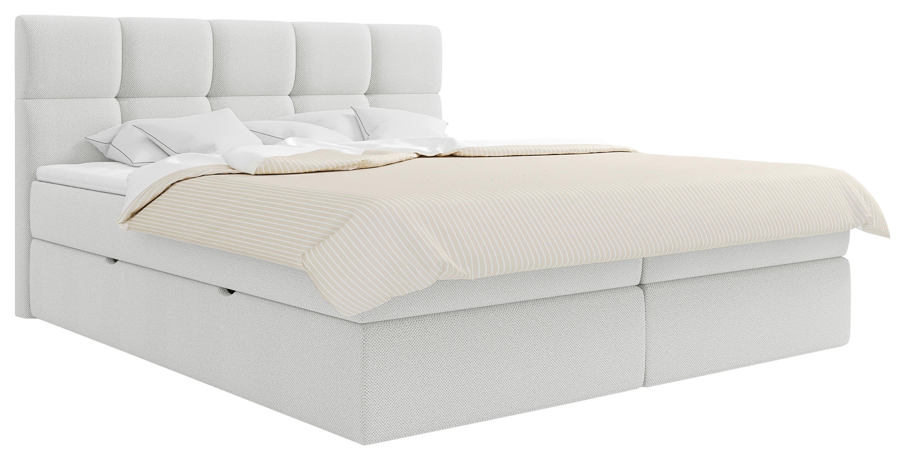 Boxspringbett mit Topper & Bettkasten 180x200 Lorie - Schwarz/Weiß, MODERN, Holz/Holzwerkstoff (180/200cm) - MID.YOU