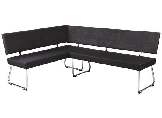 Eckbank Füssen Rechts - Chromfarben/Grau, MODERN, Textil/Metall (148/195cm) Eckbank Füssen Rechts - Chromfarben/Grau, MODERN, Textil/Metall (148/195cm)