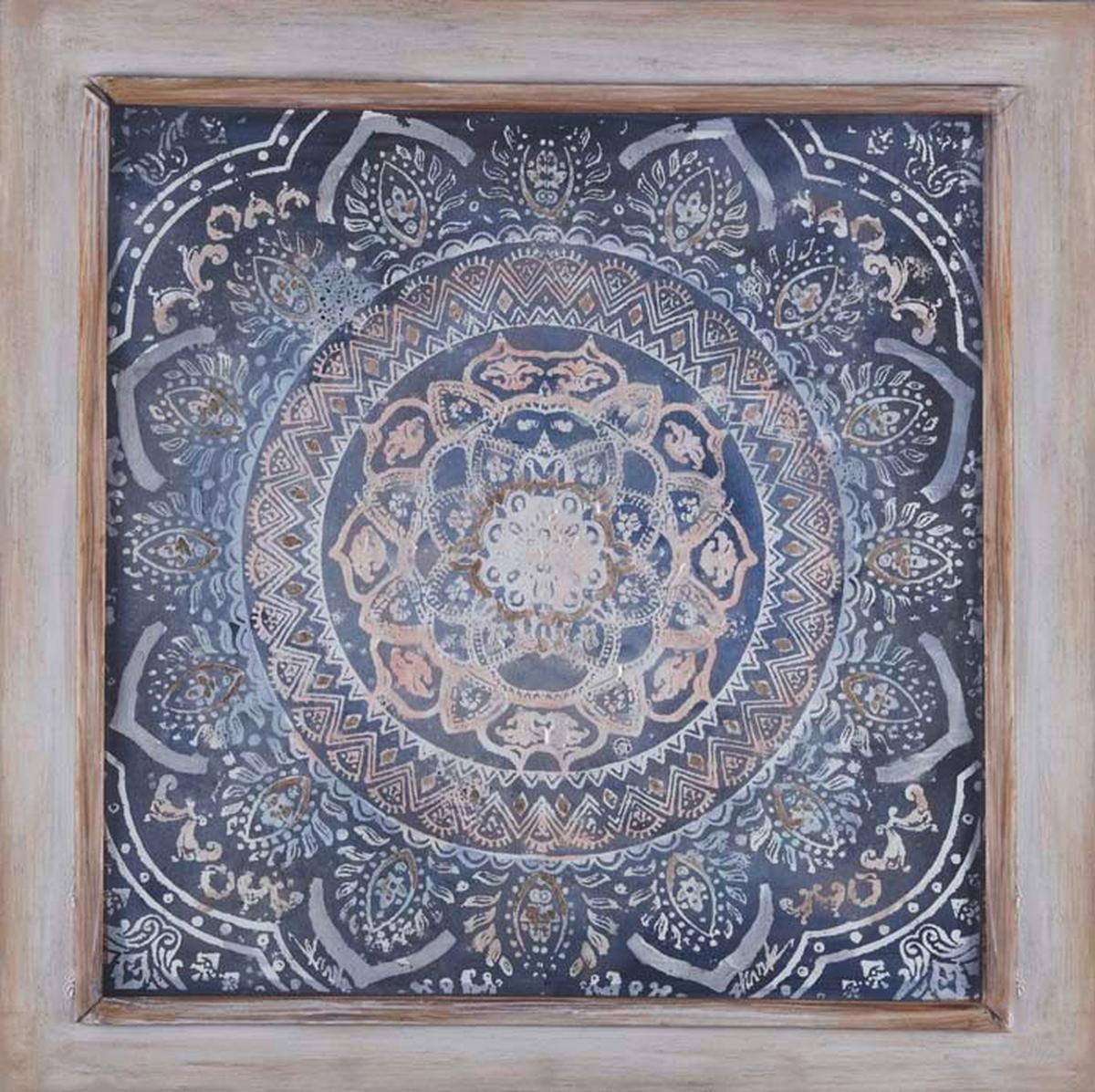 Olajfestmény 90/90cm - többszínű, Basics, textil (90/90cm)