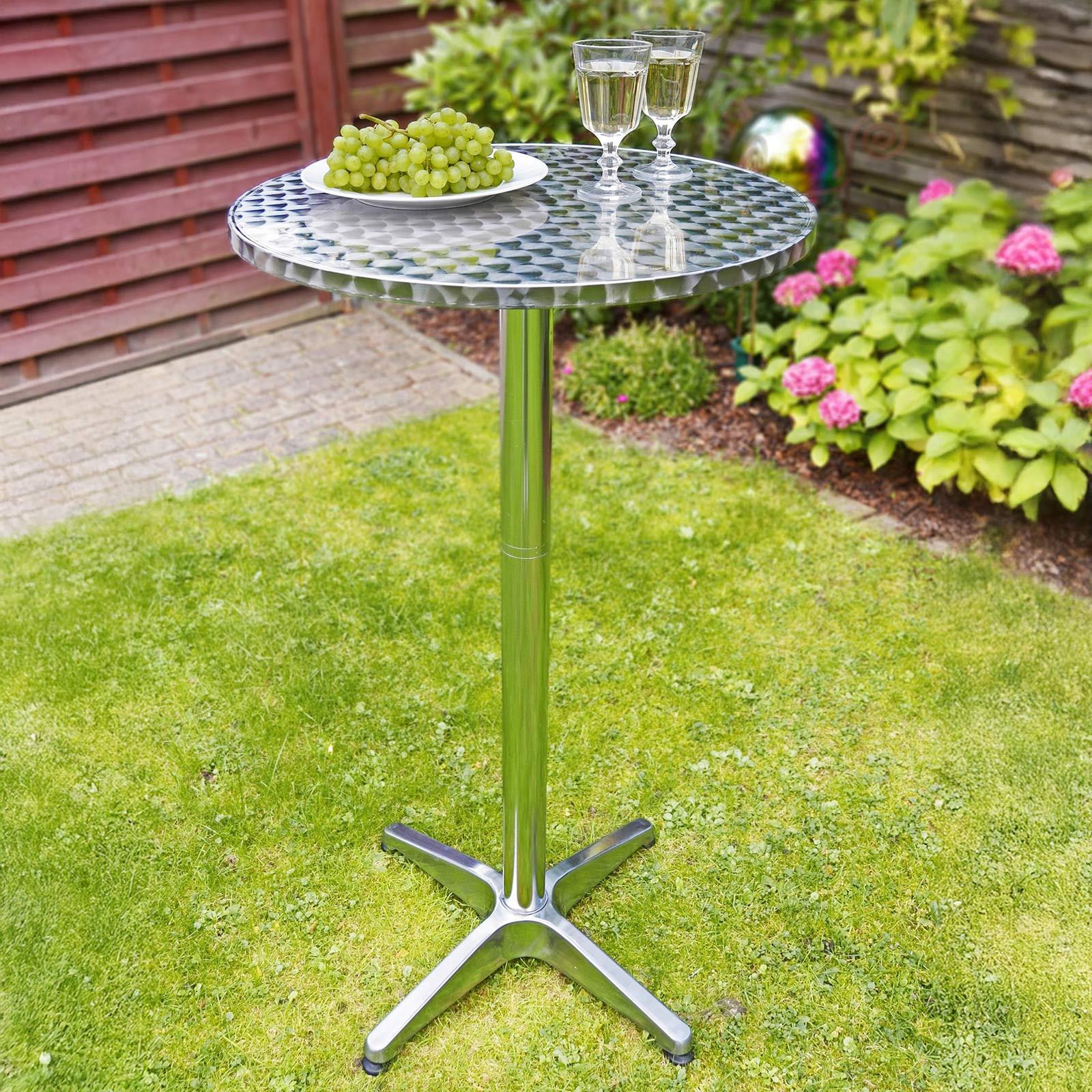 Stehtisch Klappbar - Silberfarben, Basics, Metall (60/115cm)