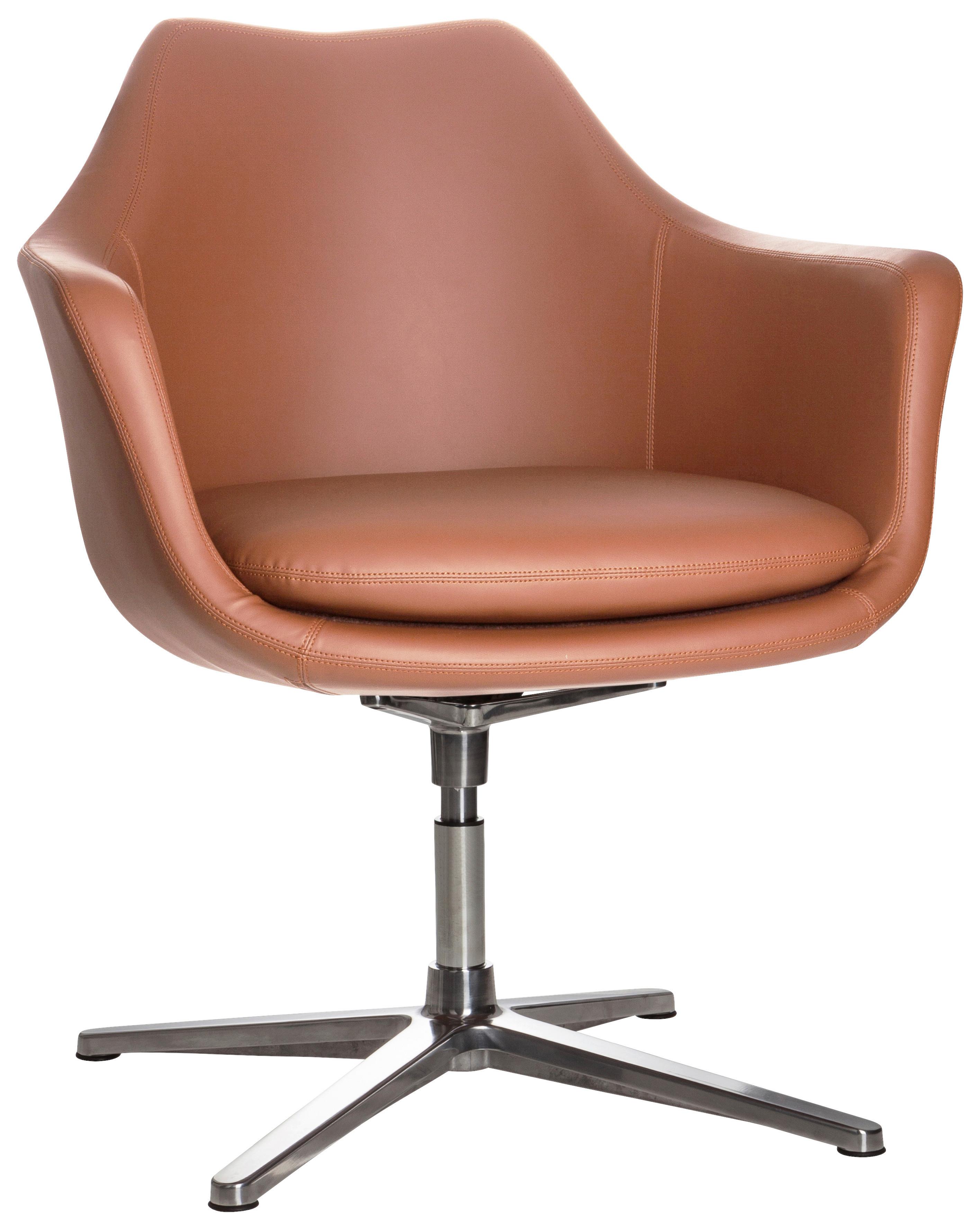 Drehstuhl Artemia Braun Bis 150 Kg - Silberfarben/Braun, Basics, Textil/Metall (67/85/63cm) - MID.YOU