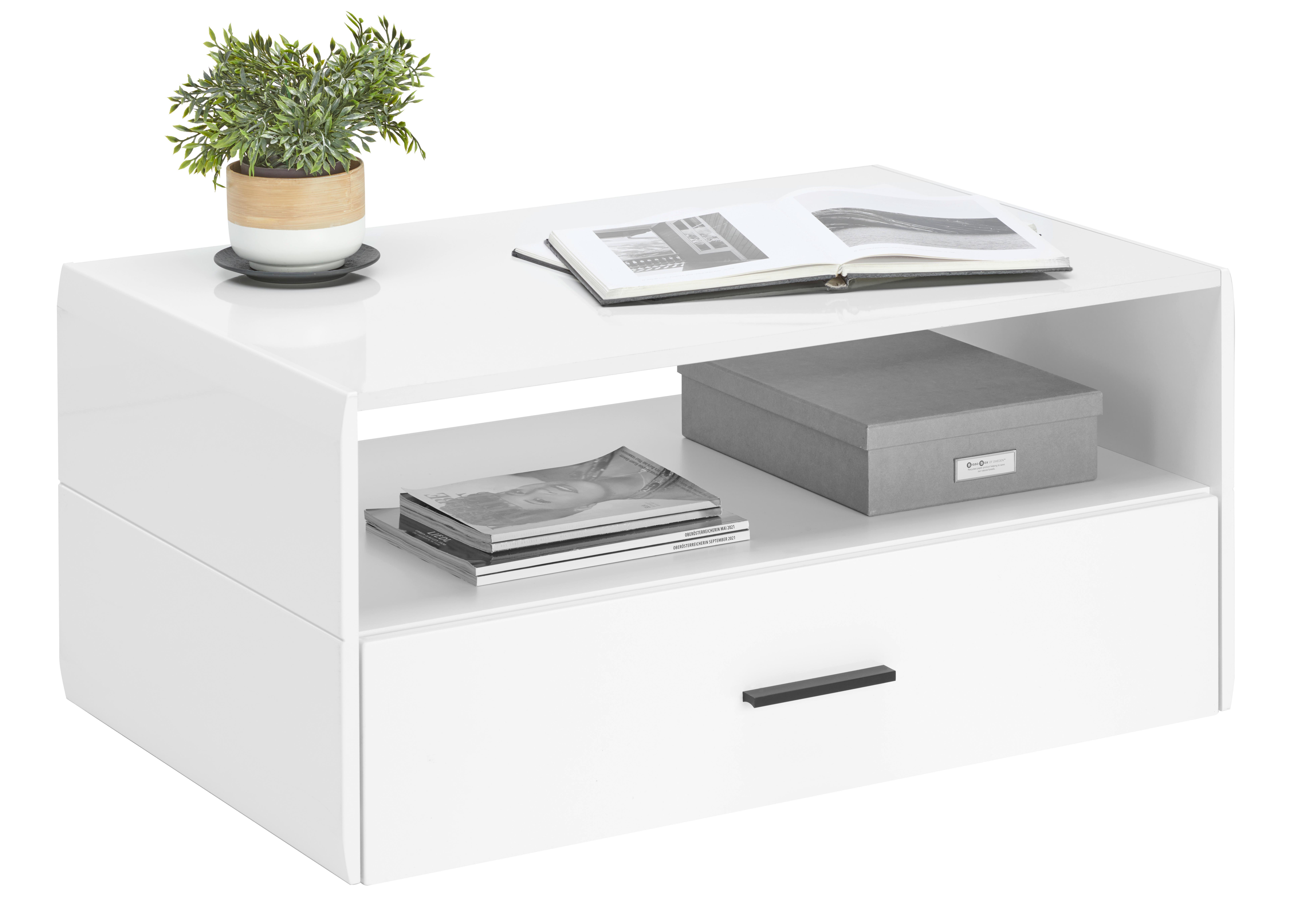Couchtisch Avanti Weiß L: 93 Cm - Weiß, MODERN, Holzwerkstoff (93/42/60cm) - Hom`in