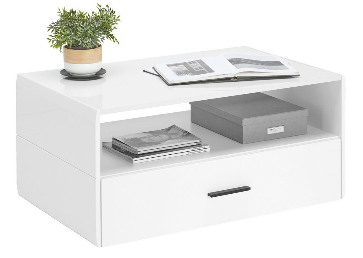 Couchtisch Avanti Weiß L: 93 Cm - Weiß, MODERN, Holzwerkstoff (93/42/60cm) - Hom`in