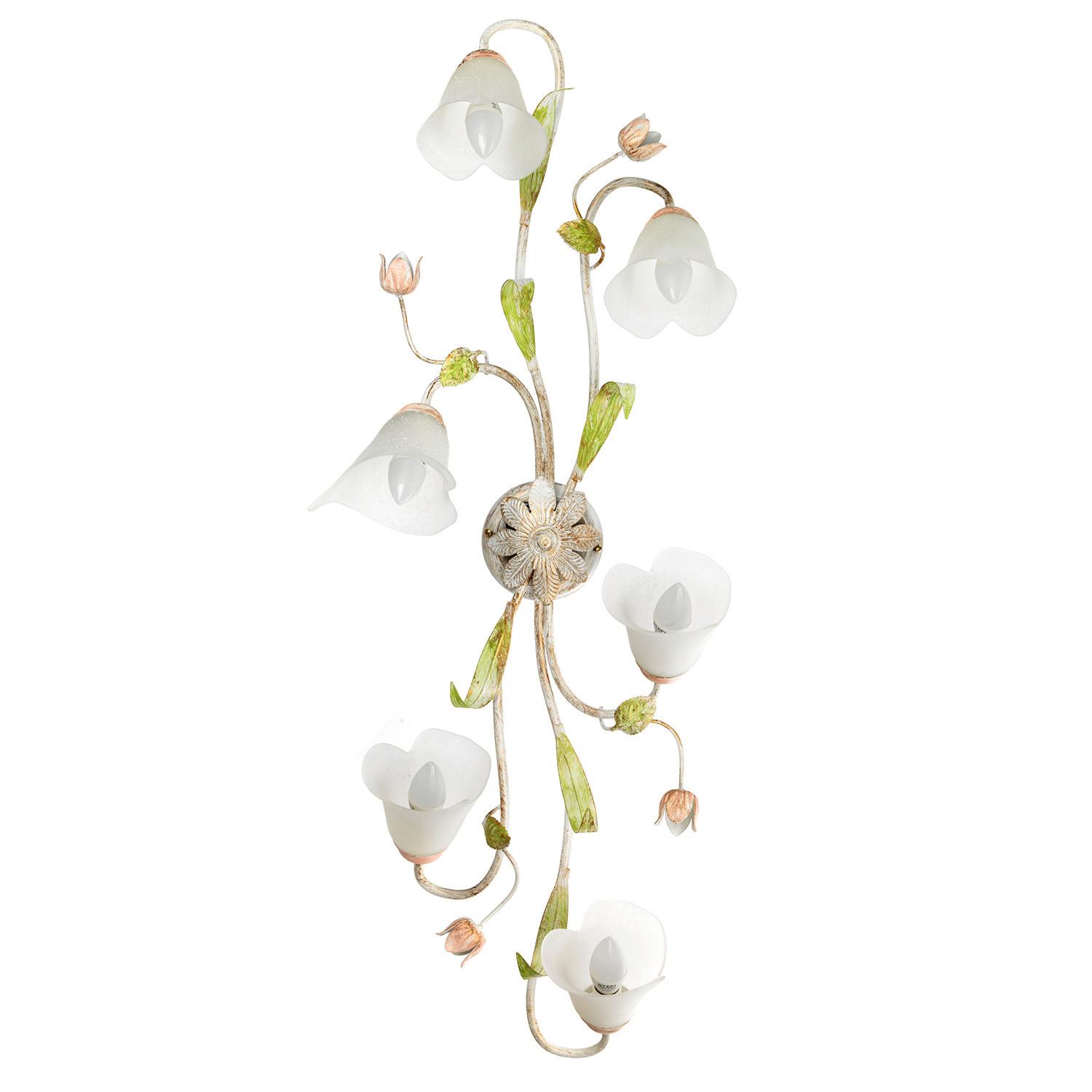 Deckenleuchte 4985/pl6 - Pink/Weiß, KONVENTIONELL, Glas/Metall (39/20/102cm)