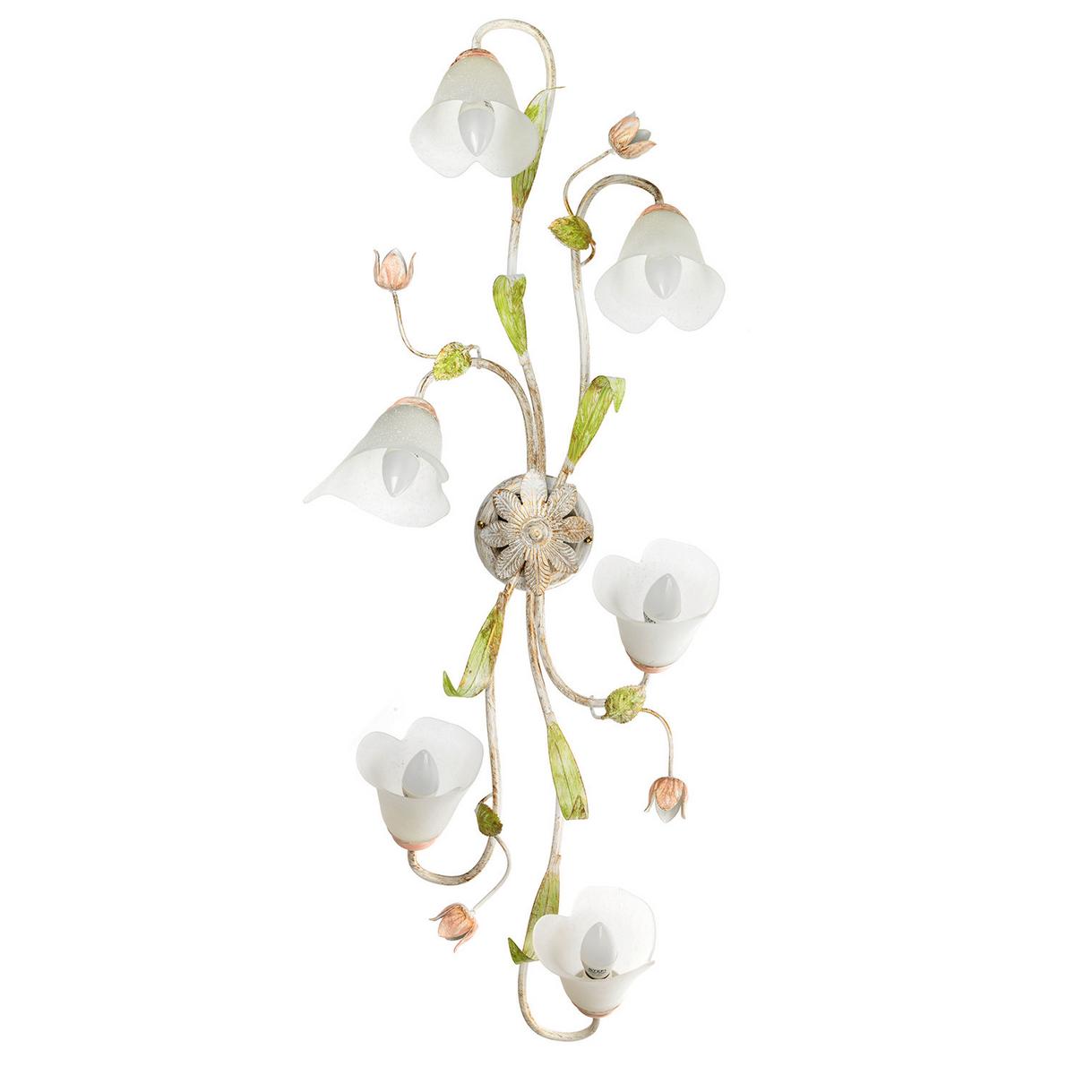 Deckenleuchte 4985/pl6 - Pink/Weiß, KONVENTIONELL, Glas/Metall (39/20/102cm)