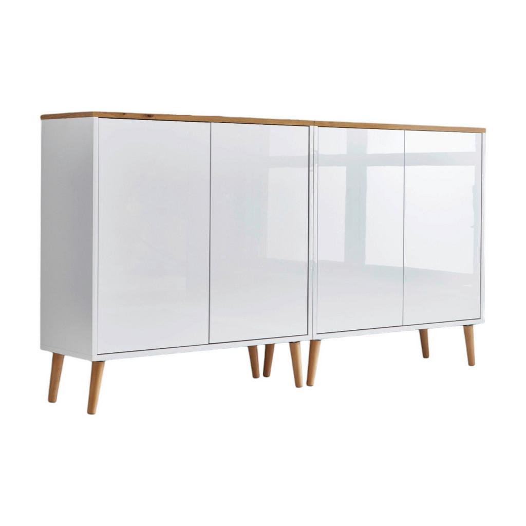 SIDEBOARD Mailand2 B:158cm Eiche/Weiß