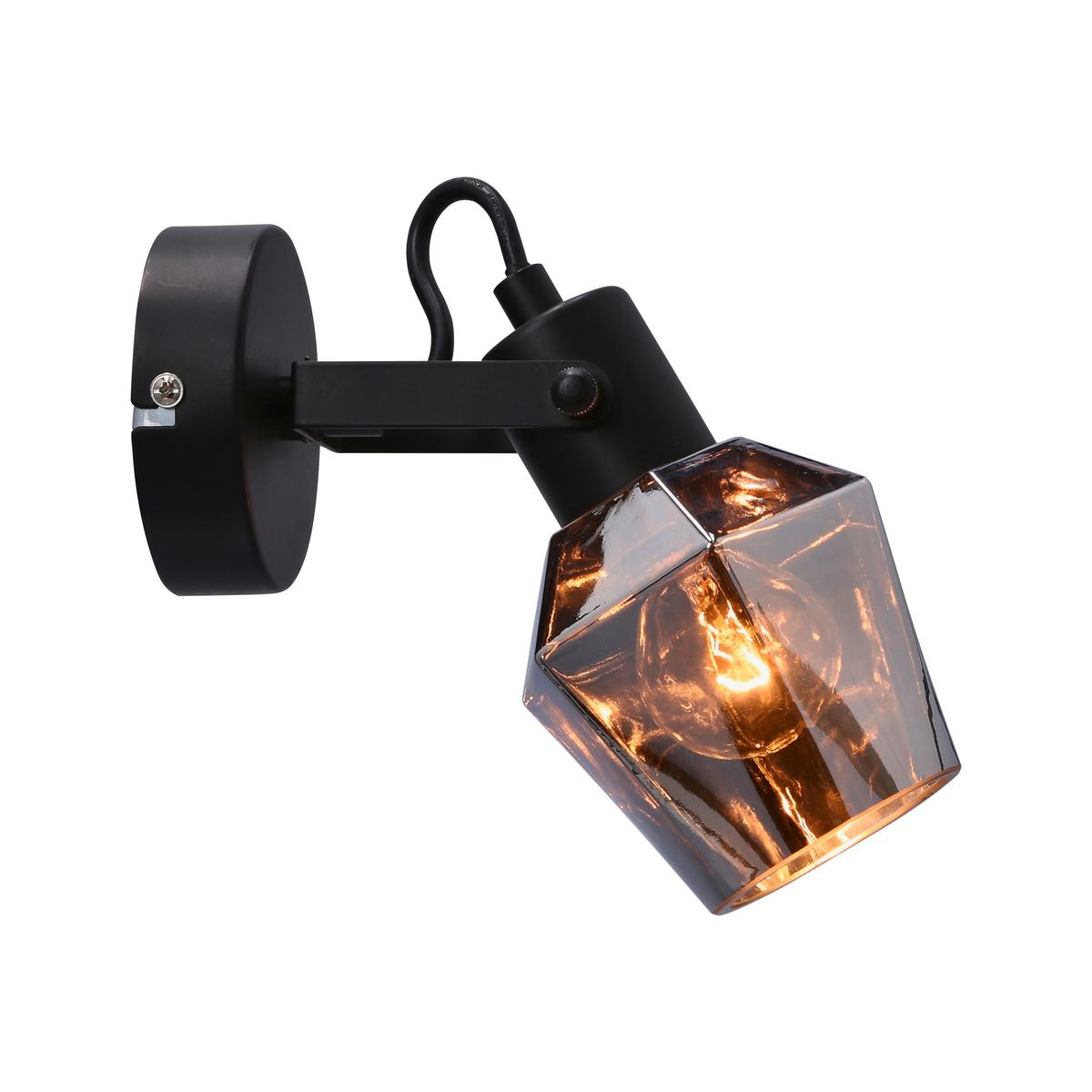 Strahler 91-13347 Randi - Schwarz, Design, Glas/Metall (19/9/16cm)