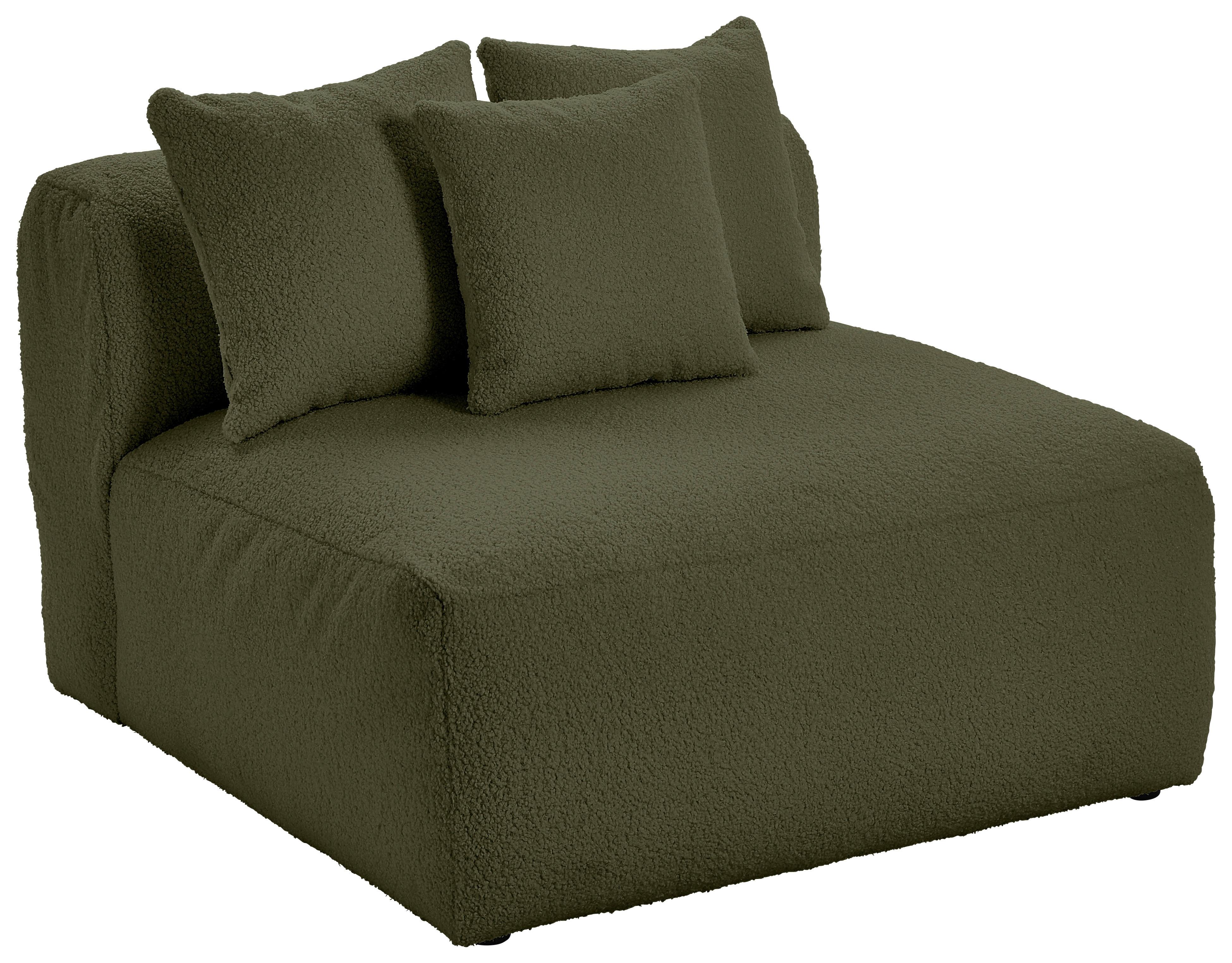 Modul Sofa Bloom 2er Sofa B: 100 cm Olivgrün - Olivgrün, Trend, Textil (100/70/122cm) - Livetastic
