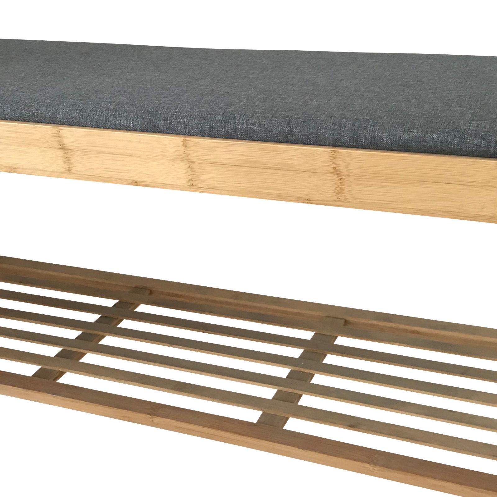 Cipőspolc Sam *TOP ÁR* - natúr/szürke, Modern, textil/természetes anyagok (90/46/30cm) - Best Price