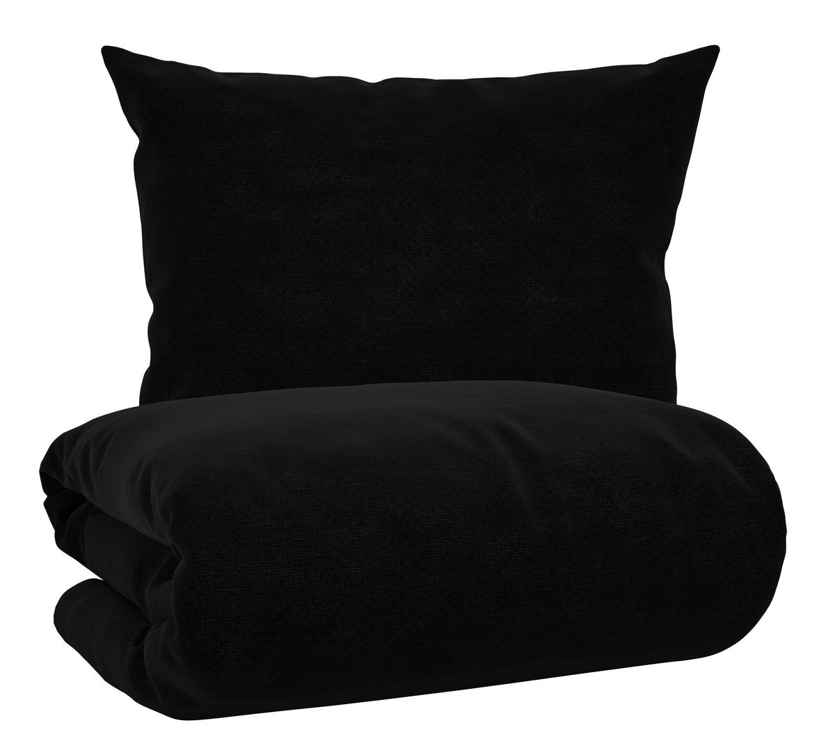 POVLEČENÍ Iris, 140/200cm, černá - černá, Moderní, textil (140/200cm) - Modern Living