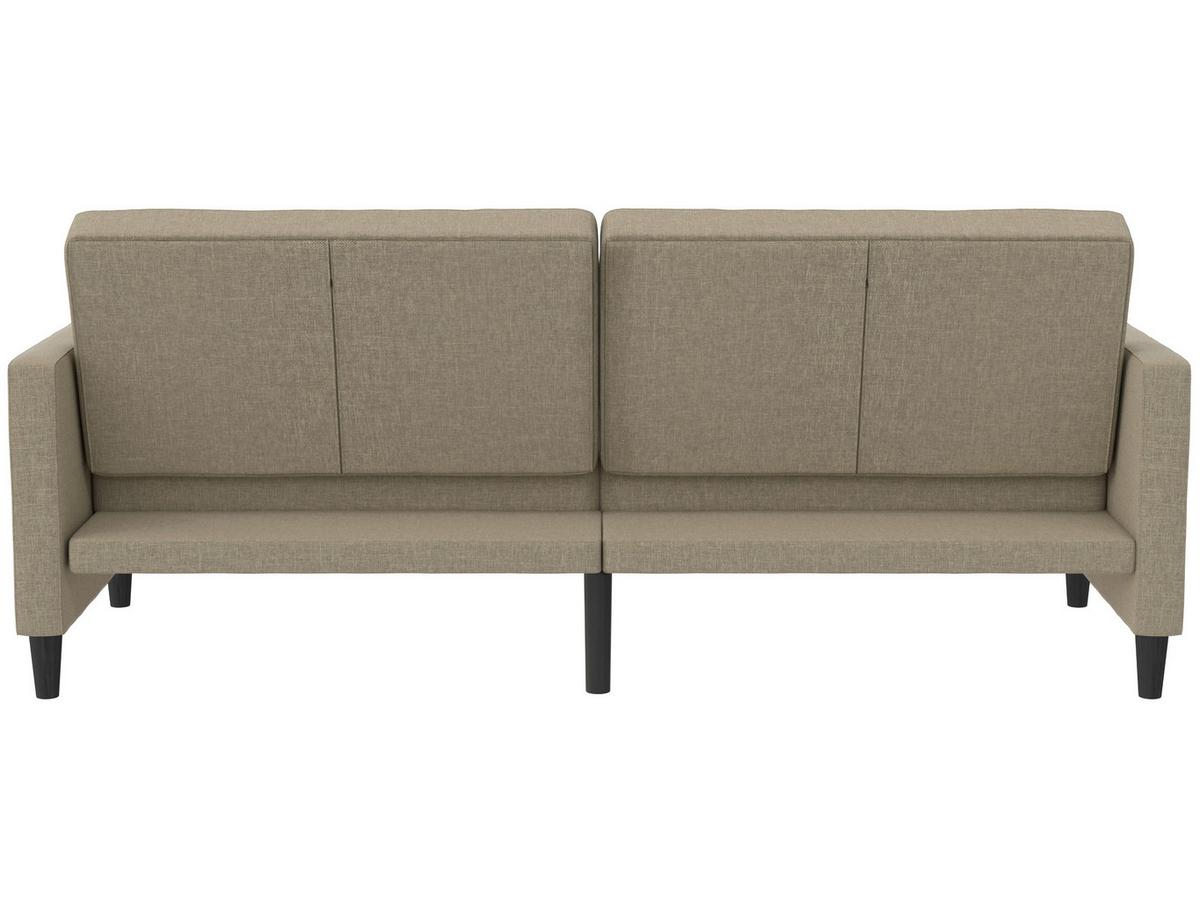 Schlafsofa Palermo Cappuccino, mit Schlaffunktion - Schwarz/Cappuccino, Basics, Textil (207/86/86cm) - Livetastic